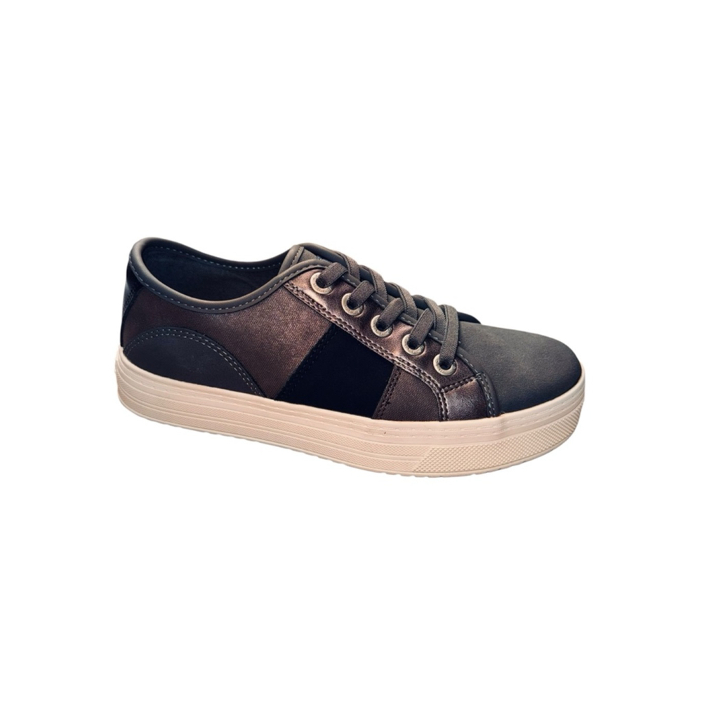 Women's blowfish Malibu Super Smile Black Metallic Grey Sneakers Size 7.5